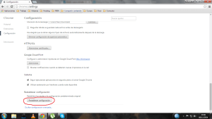 Restablecer Configuración